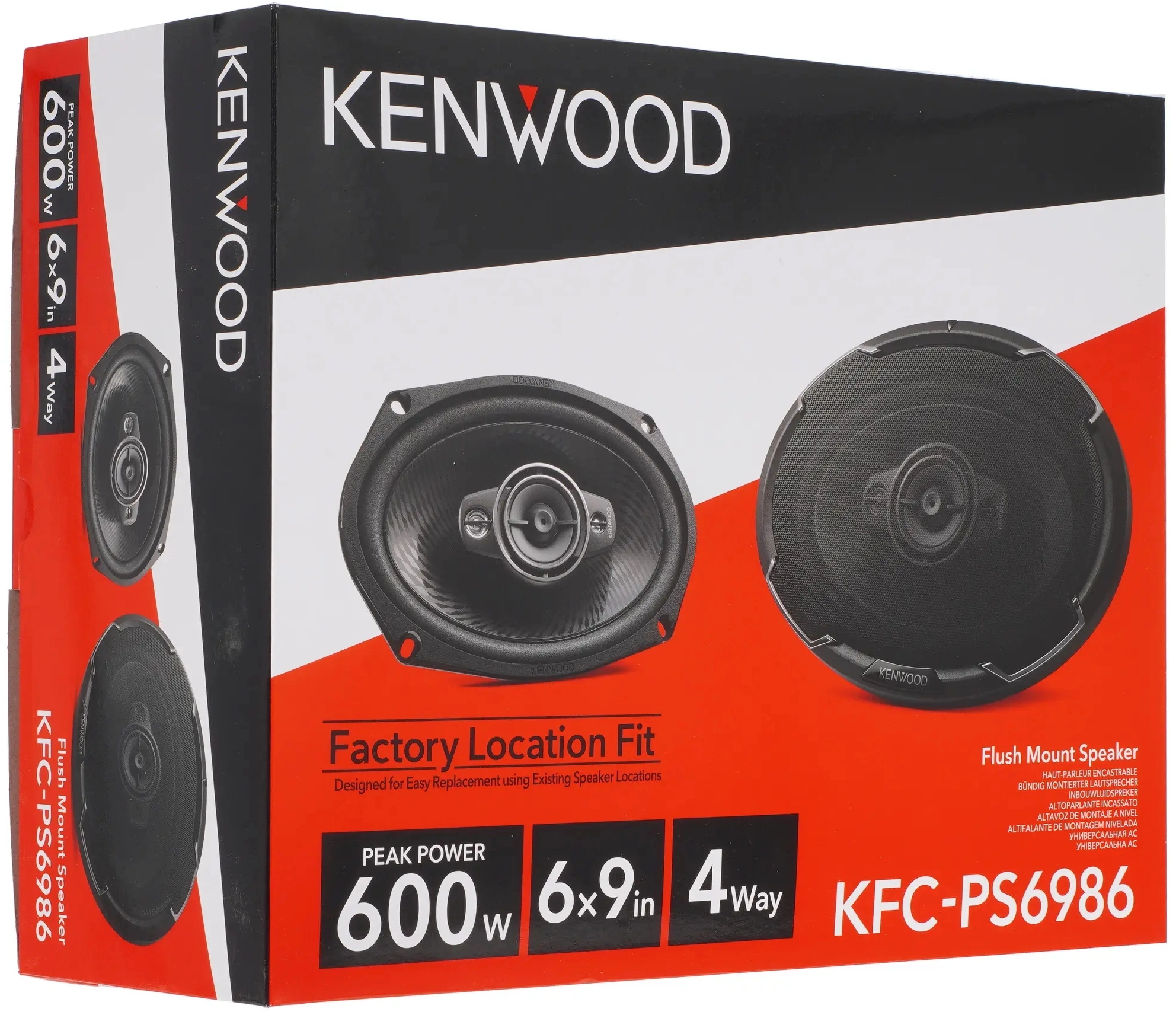 Колонки автомобильные Kenwood KFC-PS6986 600Вт 88дБ 4Ом 15x23см (6x9дюйм) (ком.:2кол.) коаксиальные четырехполосные — миниатюра 8