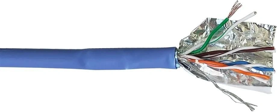 Кабель информационный Lanmaster LAN-5EUTP-PT-LSZH-BL кат.5E UTP 4 пары 24AWG LSZH внутренний 305м синий — фото 1