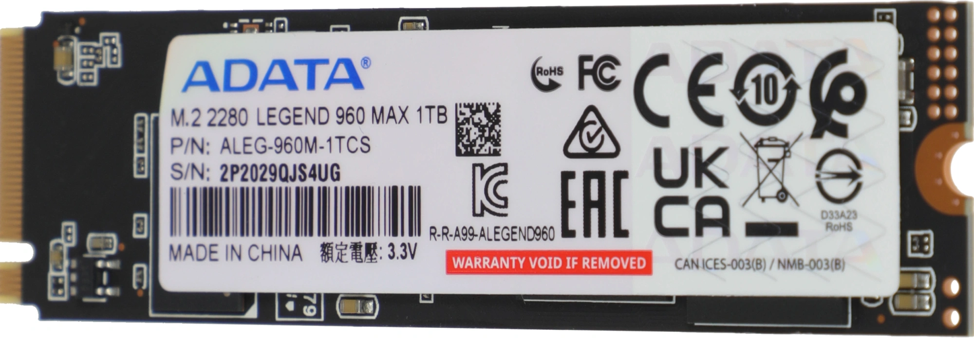 Накопитель SSD A-Data PCIe 4.0 x4 1TB ALEG-960M-1TCS Legend 960 Max M.2 2280 — миниатюра 7