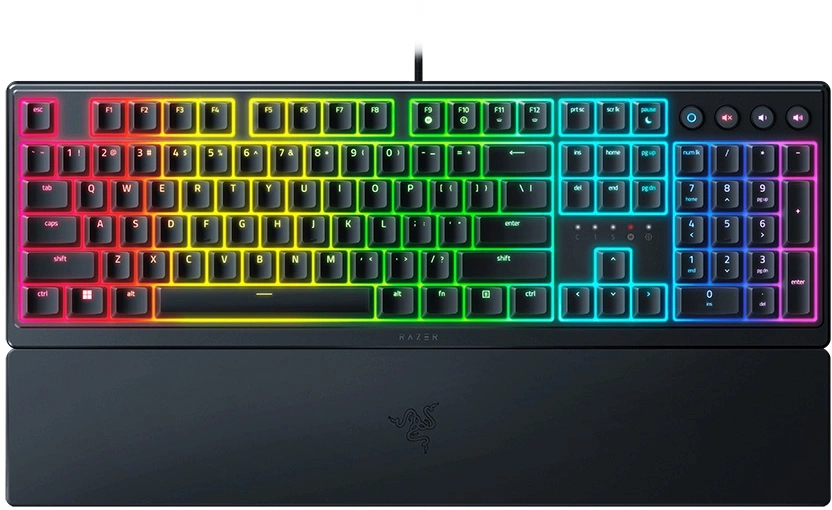Клавиатура Razer Ornata V3 механическая черный USB Multimedia for gamer LED (подставка для запястий) (RZ03-04460800-R3R1) — миниатюра 19