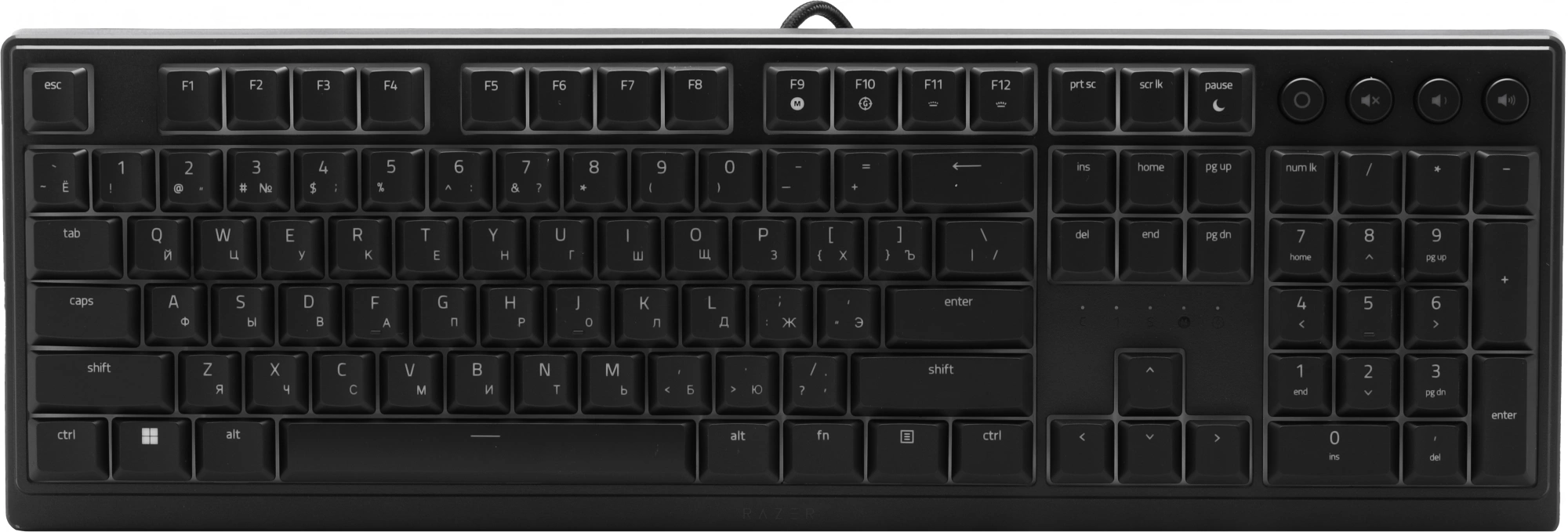 Клавиатура Razer Ornata V3 механическая черный USB Multimedia for gamer LED (подставка для запястий) (RZ03-04460800-R3R1) — фото 1