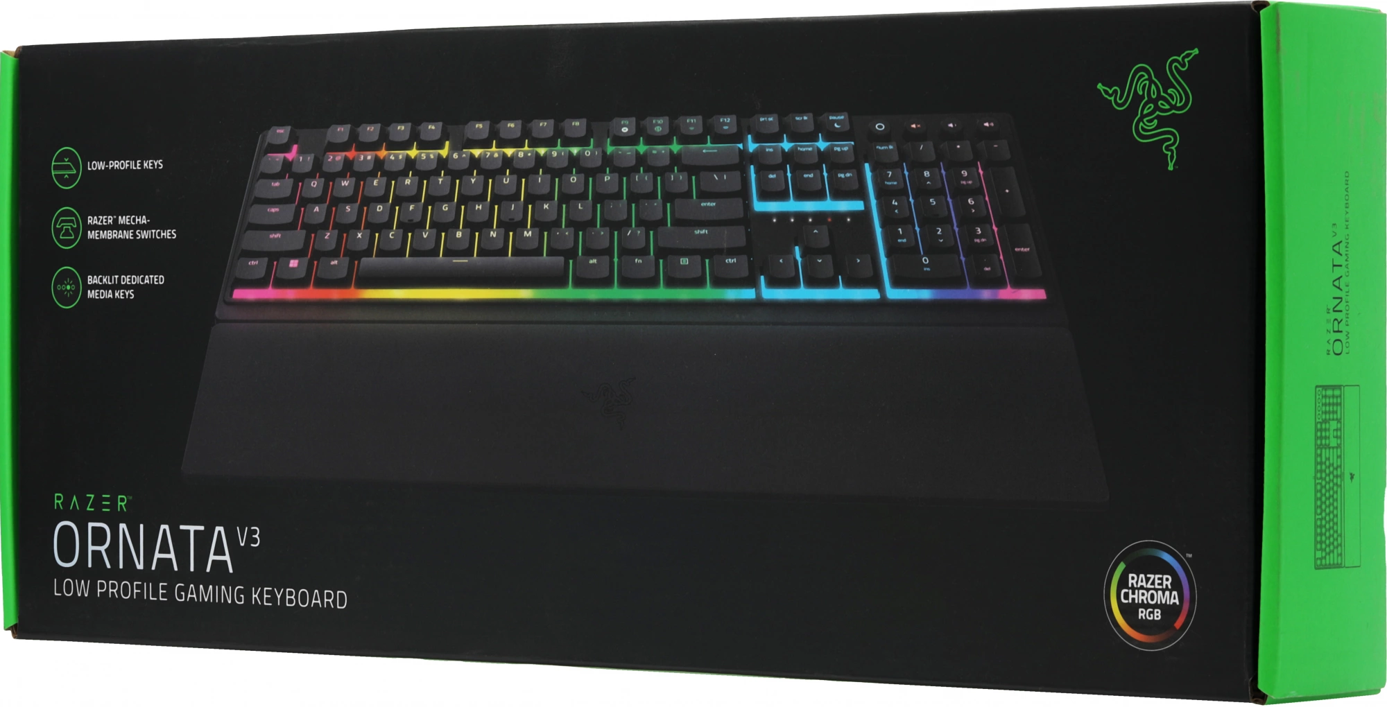 Клавиатура Razer Ornata V3 механическая черный USB Multimedia for gamer LED (подставка для запястий) (RZ03-04460800-R3R1) — миниатюра 15