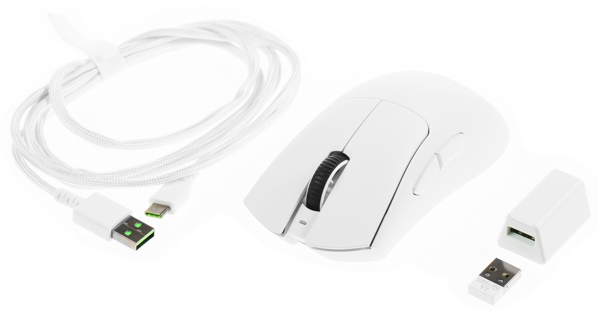 Мышь Razer DeathAdder V3 Pro белый оптическая 30000dpi беспров. USB-C 5but (RZ01-04630200-R3G1) — миниатюра 9
