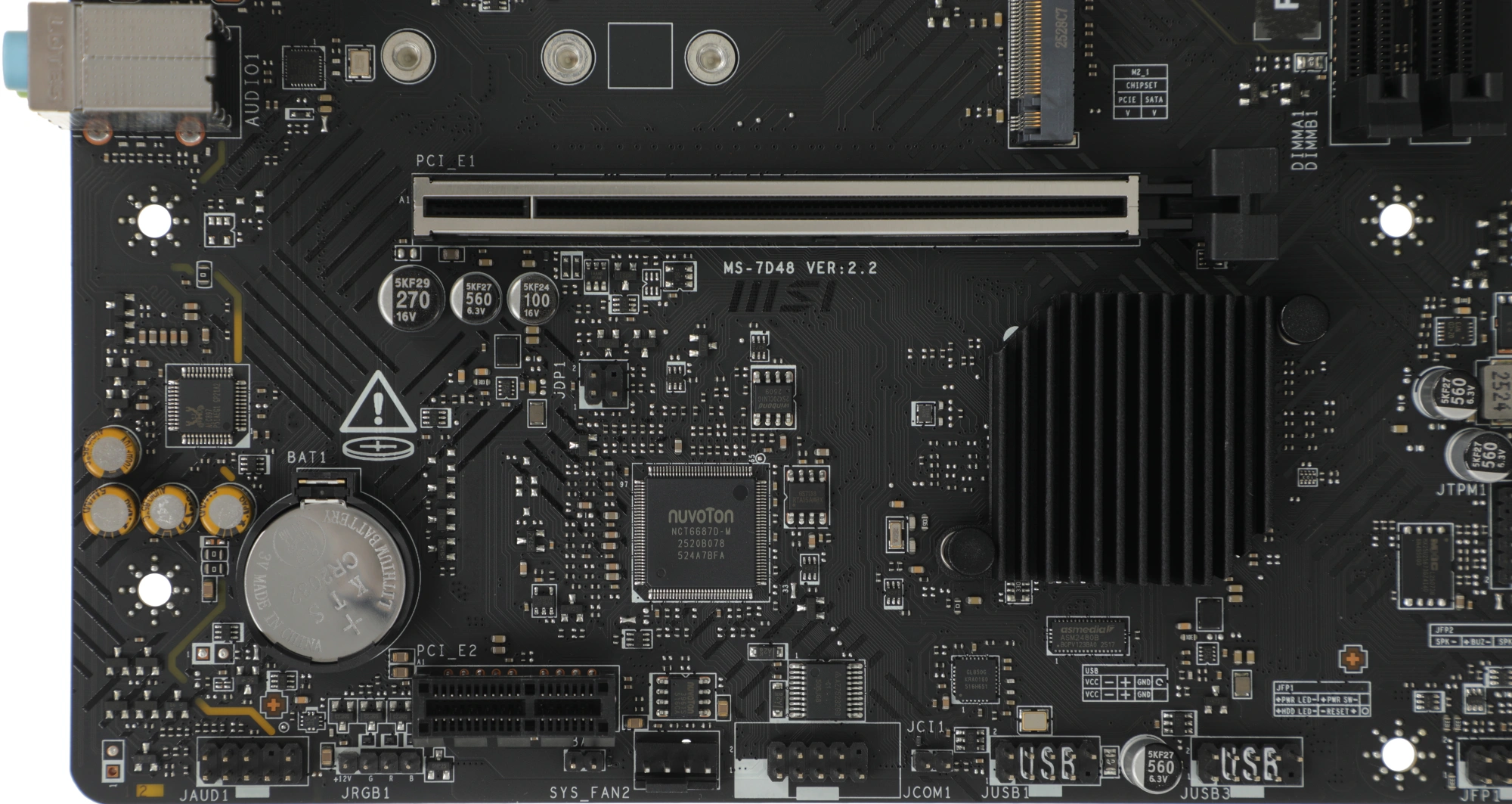 Материнская плата MSI PRO B760M-E DDR4 Soc-1700 Intel B760 2xDDR4 mATX AC`97 8ch(7.1) GbLAN+VGA+HDMI — миниатюра 9