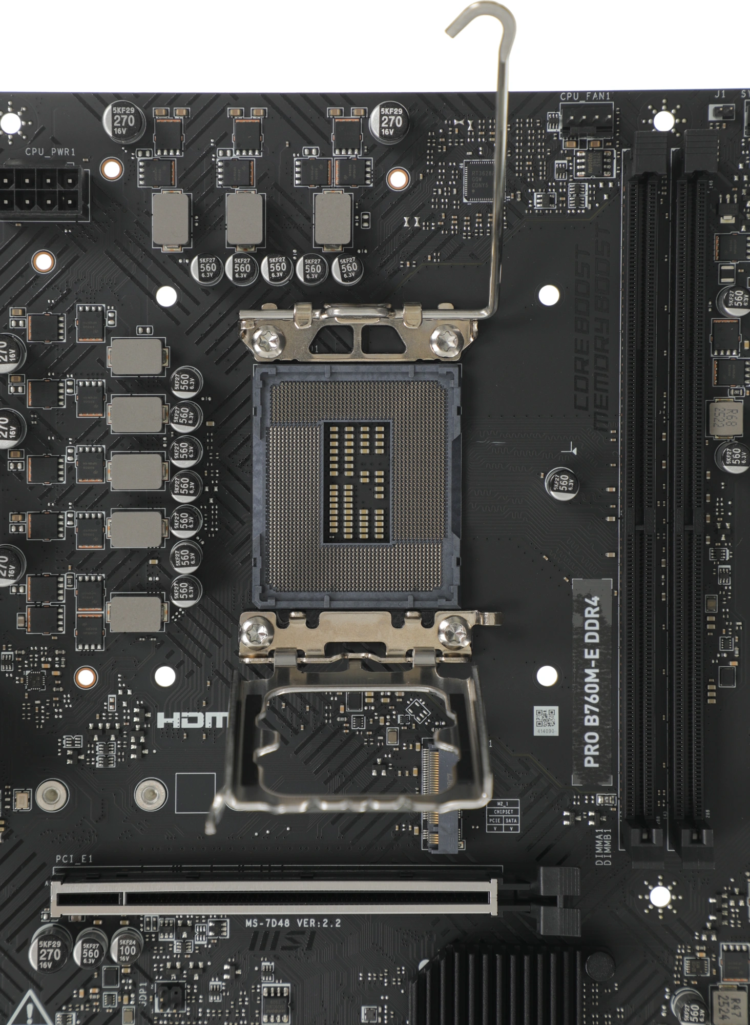 Материнская плата MSI PRO B760M-E DDR4 Soc-1700 Intel B760 2xDDR4 mATX AC`97 8ch(7.1) GbLAN+VGA+HDMI — миниатюра 12