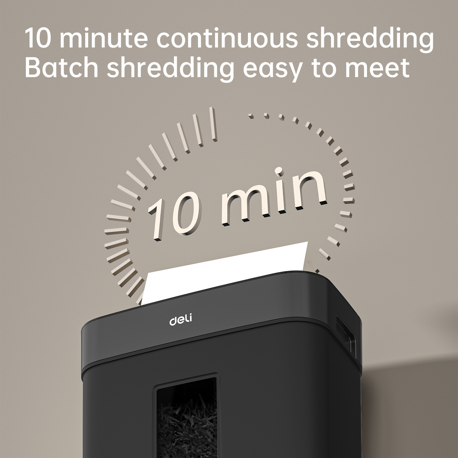 Шредер Deli ET023 черный с автоподачей (секр.P-4) фрагменты 8лист. 15лтр. — миниатюра 5