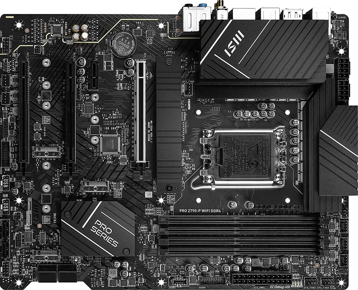 Материнская плата MSI PRO Z790-P WIFI DDR4 Soc-1700 Intel Z790 4xDDR4 ATX AC`97 8ch(7.1) 2.5Gg RAID+HDMI — миниатюра 7