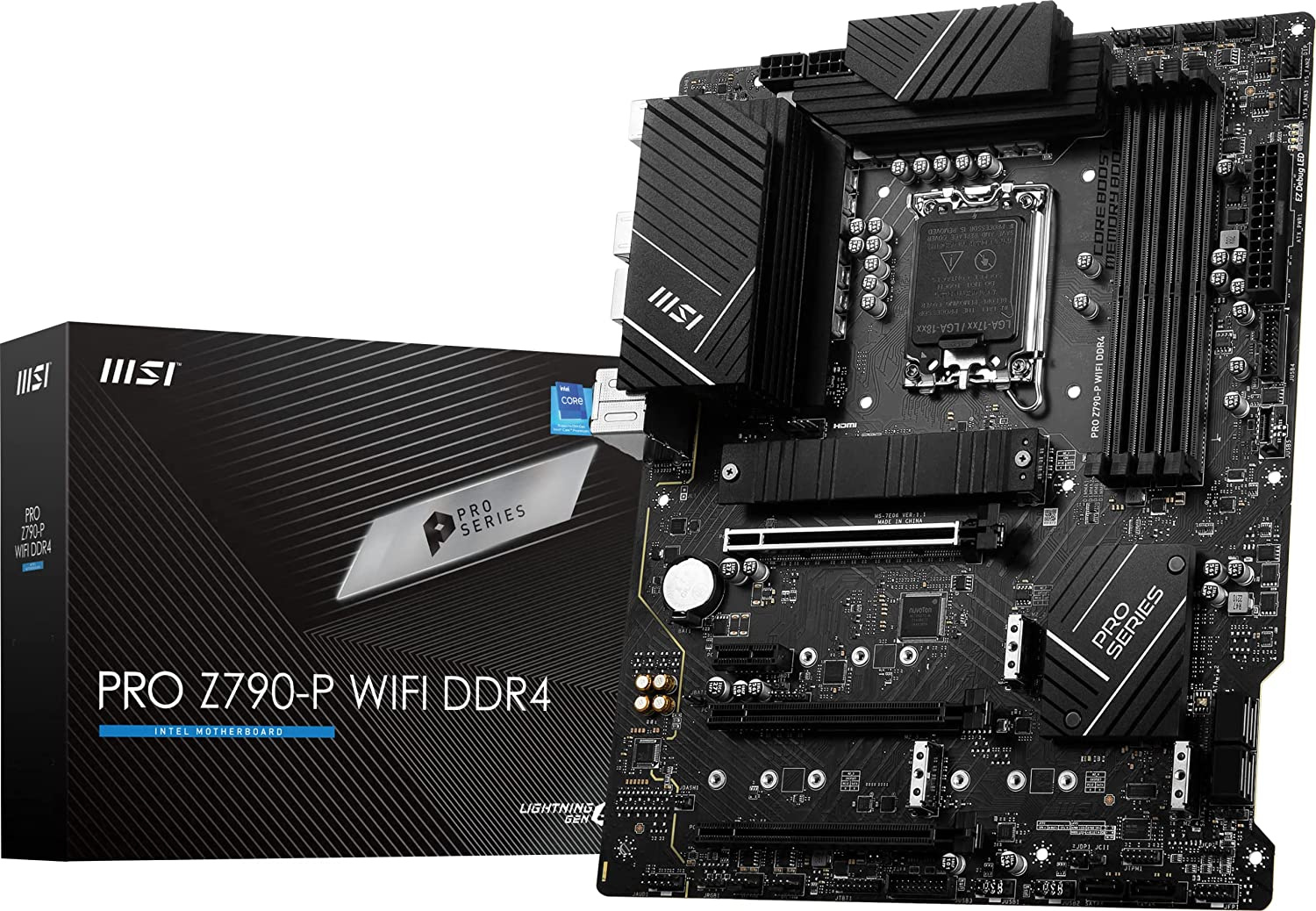 Материнская плата MSI PRO Z790-P WIFI DDR4 Soc-1700 Intel Z790 4xDDR4 ATX AC`97 8ch(7.1) 2.5Gg RAID+HDMI — миниатюра 3