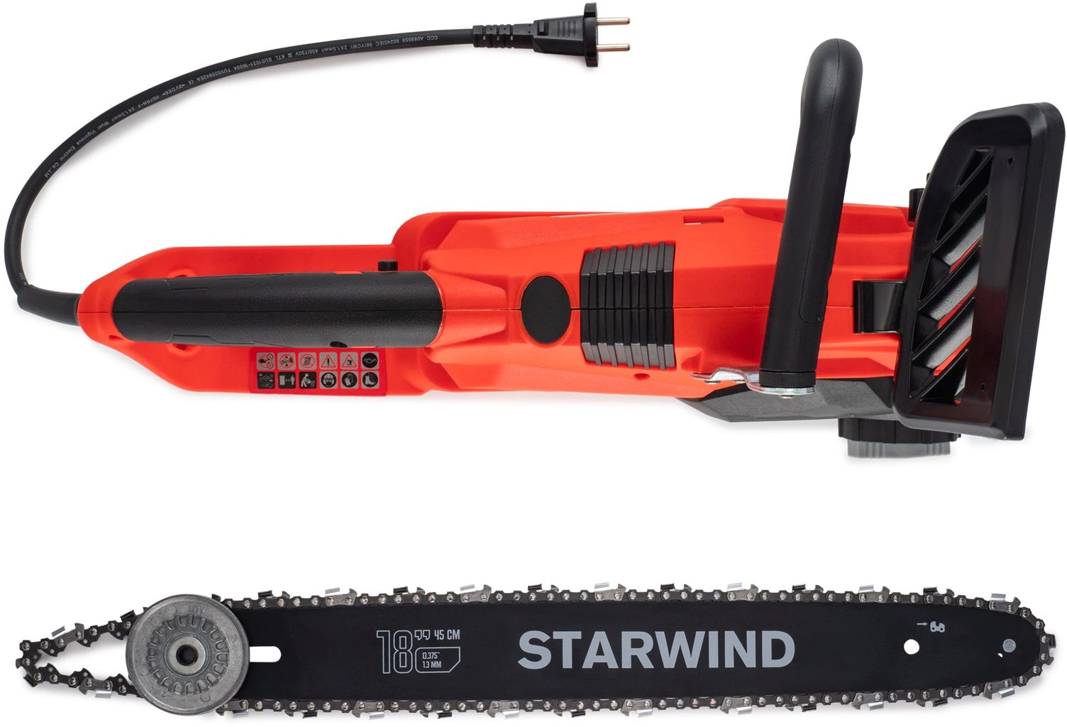 Цепная пила Starwind SE-2418-SM от сети 2400Вт 3.26л.с. дл.шины:18" (45cm) — миниатюра 14
