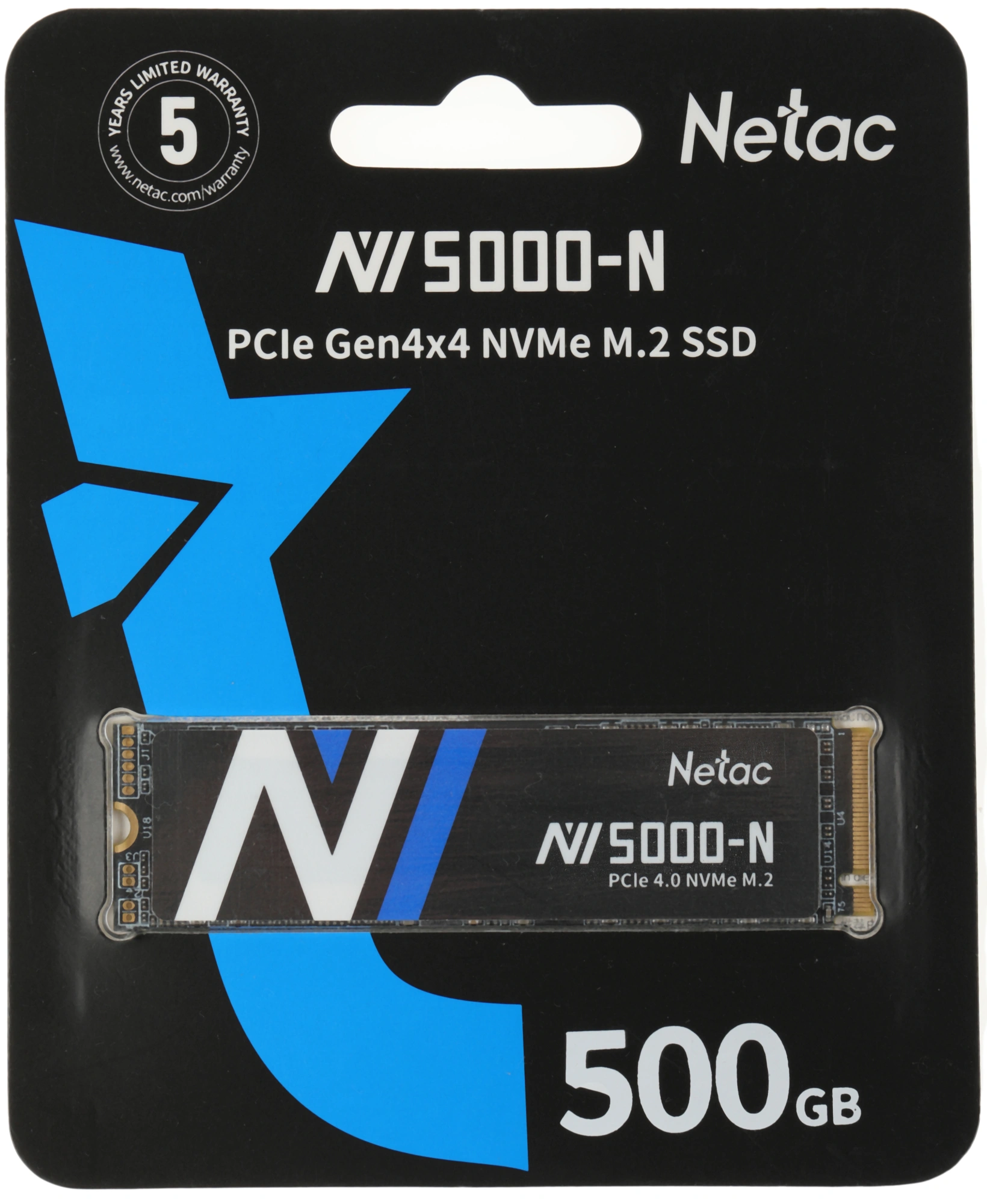 Накопитель SSD Netac PCIe 4.0 x4 500GB NT01NV5000N-500-E4X NV5000-N M.2 2280 — миниатюра 5