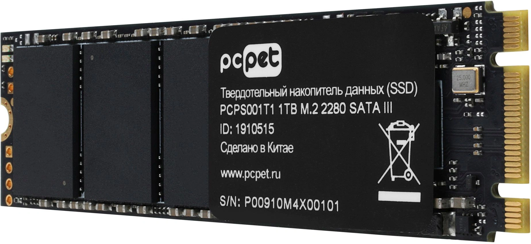 Накопитель SSD PC Pet SATA-III 1TB PCPS001T1 M.2 2280 OEM — миниатюра 4
