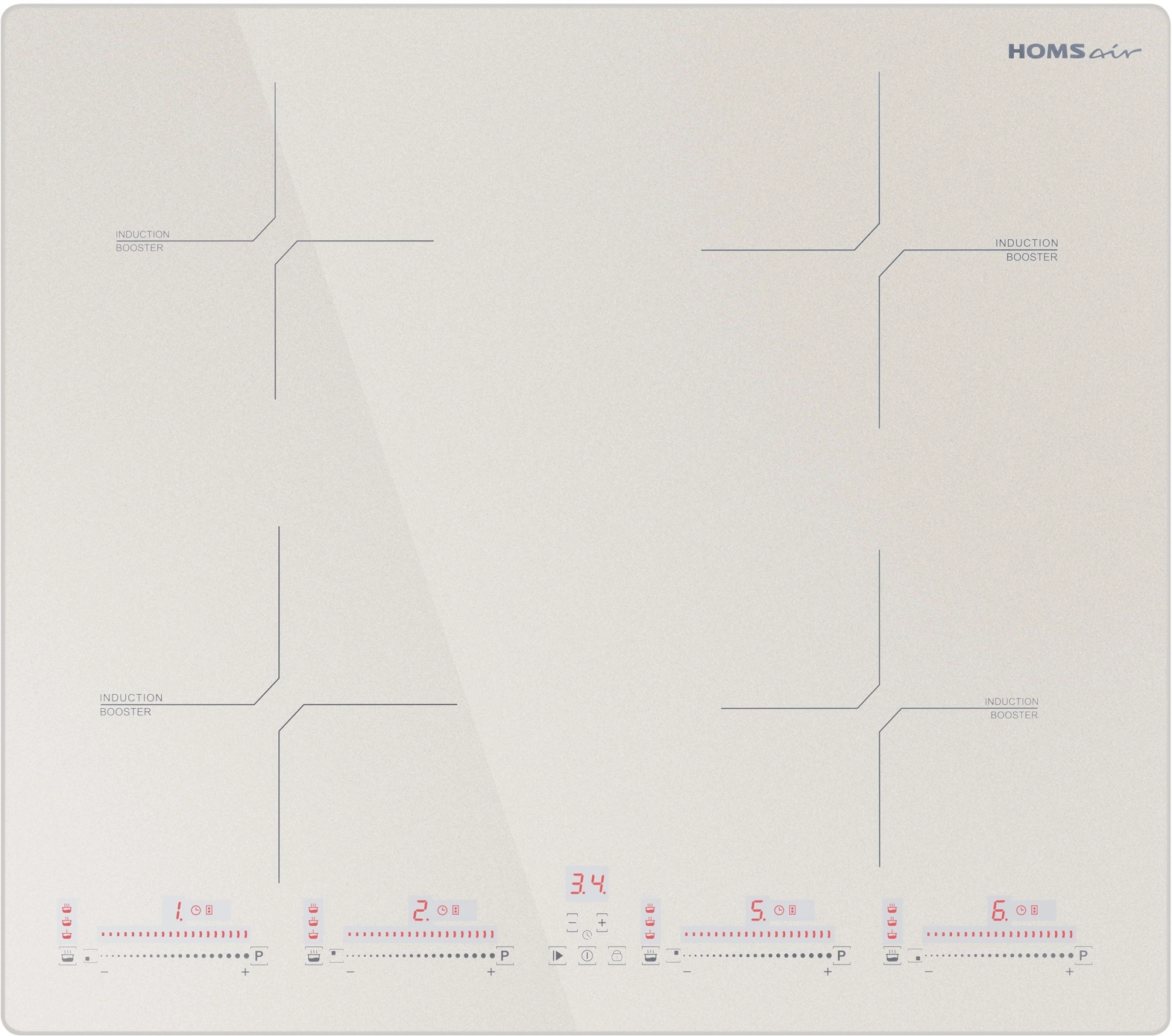 Индукционная варочная поверхность HomsAir HIC64SBG бежевый — фото 1