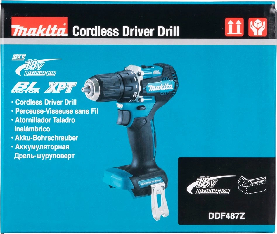Дрель-шуруповерт Makita DDF487Z аккум. патрон:быстрозажимной — миниатюра 8