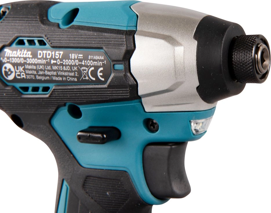 Шуруповерт Makita DTD157RTJ аккум. патрон:квад.1/4" (кейс в комплекте) — миниатюра 8