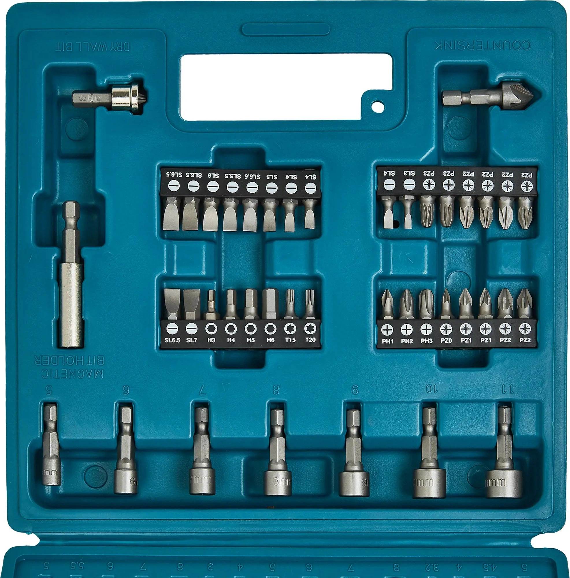 Набор оснастки Makita E-11829 универсал. (60пред.) для шуруповертов/дрелей — миниатюра 4