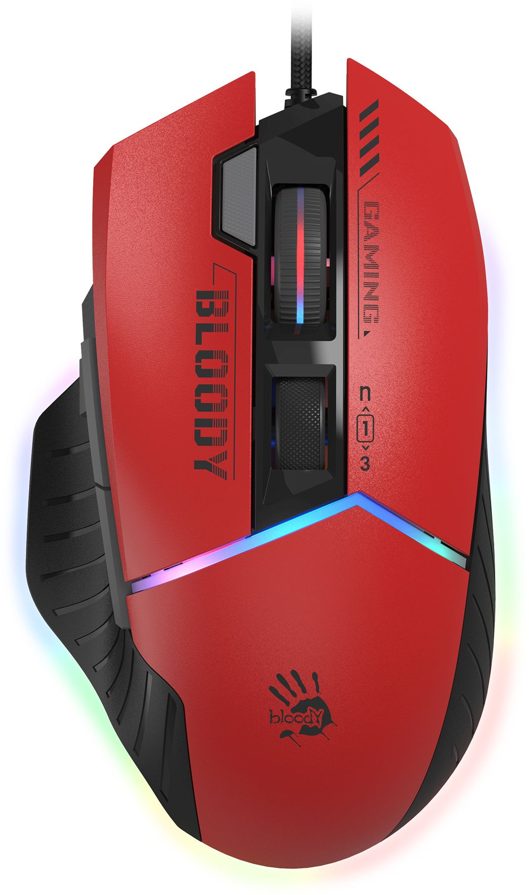 Мышь A4Tech Bloody W95 Max Sports красный/черный оптическая 12000dpi USB 10but (W95 MAX SPORTS RED) — фото 1