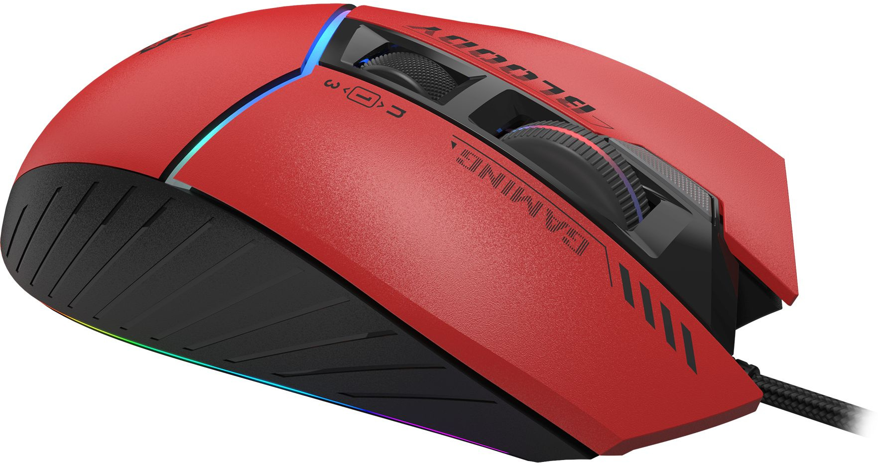 Мышь A4Tech Bloody W95 Max Sports красный/черный оптическая 12000dpi USB 10but (W95 MAX SPORTS RED) — миниатюра 2