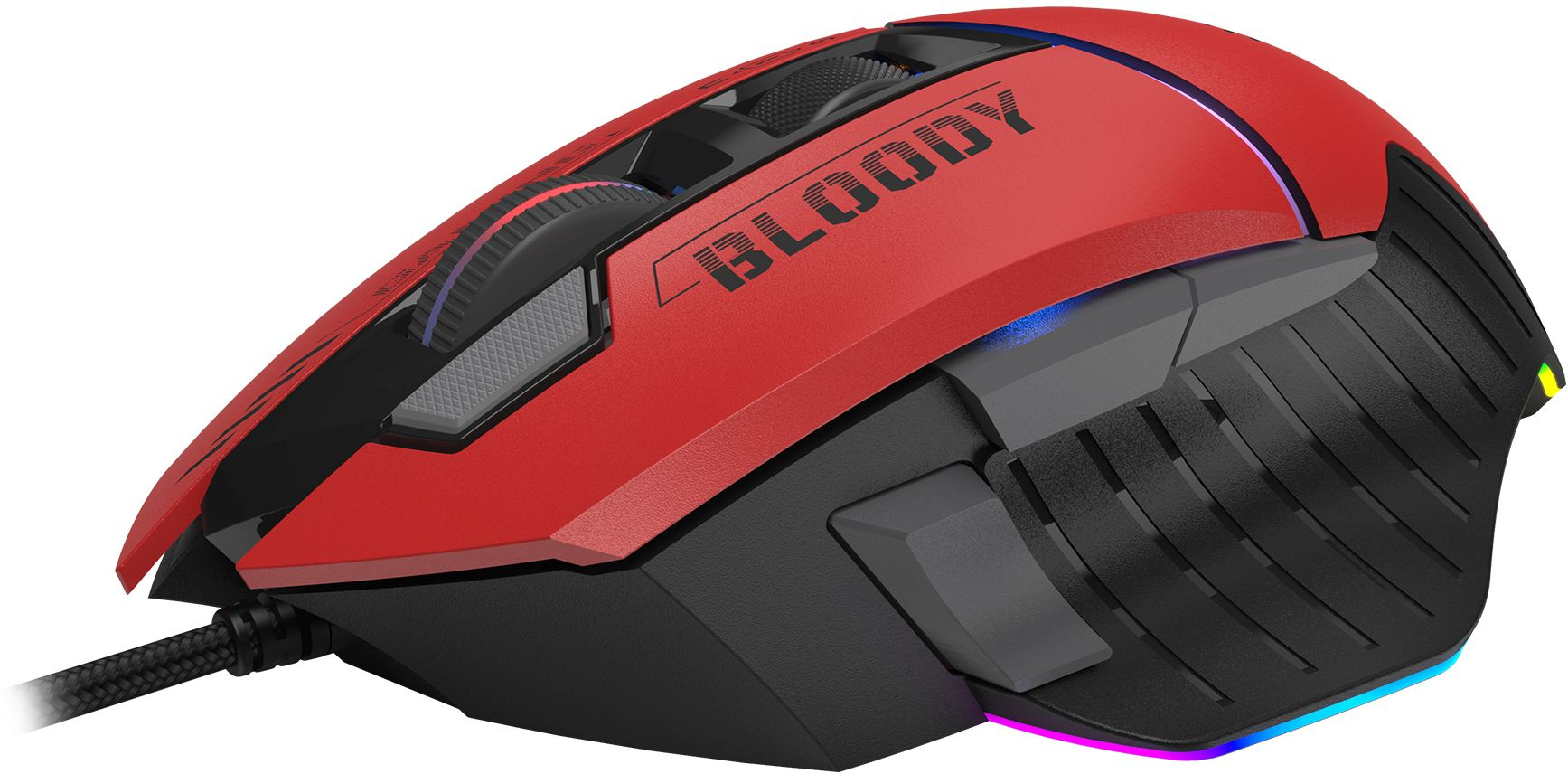 Мышь A4Tech Bloody W95 Max Sports красный/черный оптическая 12000dpi USB 10but (W95 MAX SPORTS RED) — миниатюра 3