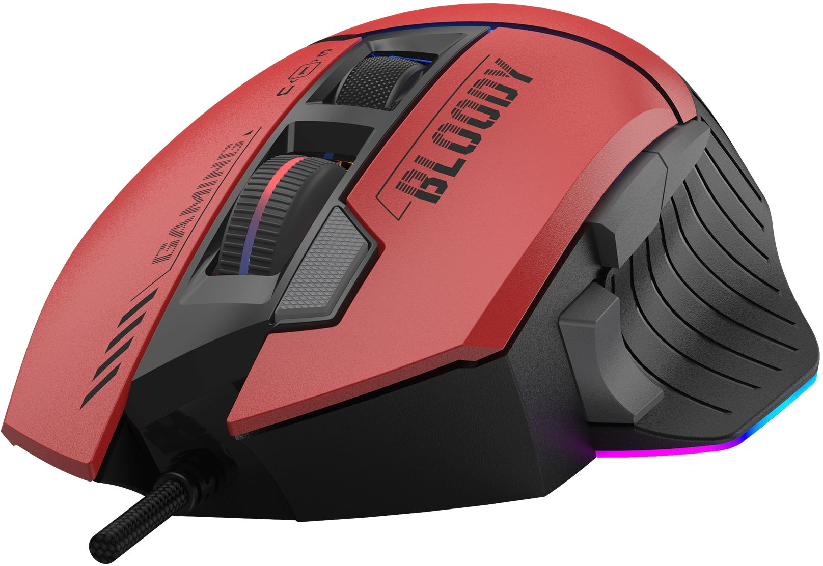 Мышь A4Tech Bloody W95 Max Sports красный/черный оптическая 12000dpi USB 10but (W95 MAX SPORTS RED) — миниатюра 4