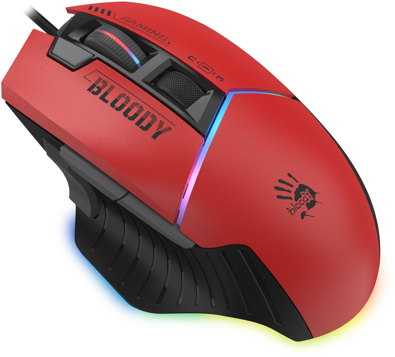 Мышь A4Tech Bloody W95 Max Sports красный/черный оптическая 12000dpi USB 10but (W95 MAX SPORTS RED) — миниатюра 7