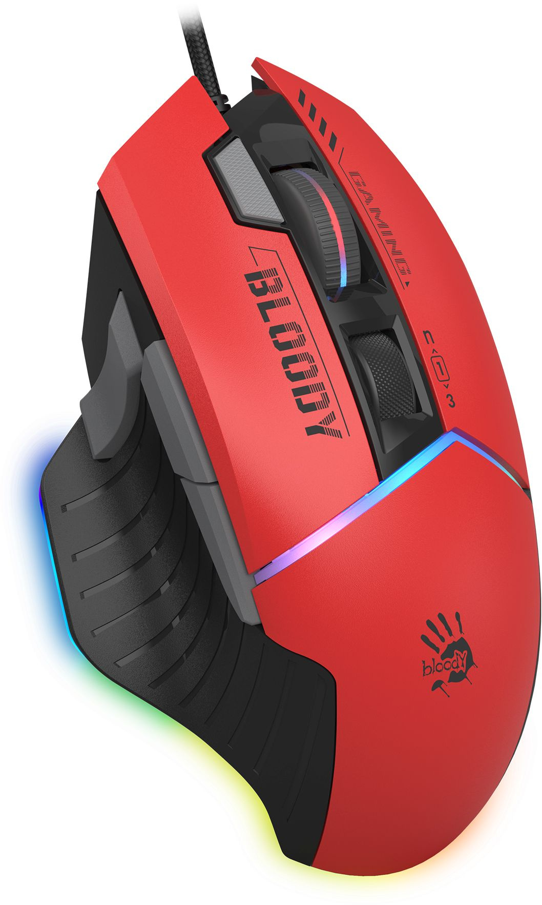 Мышь A4Tech Bloody W95 Max Sports красный/черный оптическая 12000dpi USB 10but (W95 MAX SPORTS RED) — миниатюра 8