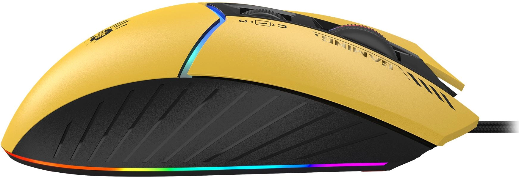 Мышь A4Tech Bloody W95 Max Sports желтый/серый оптическая 12000dpi USB 10but (W95 MAX SPORTS LIME) — миниатюра 5