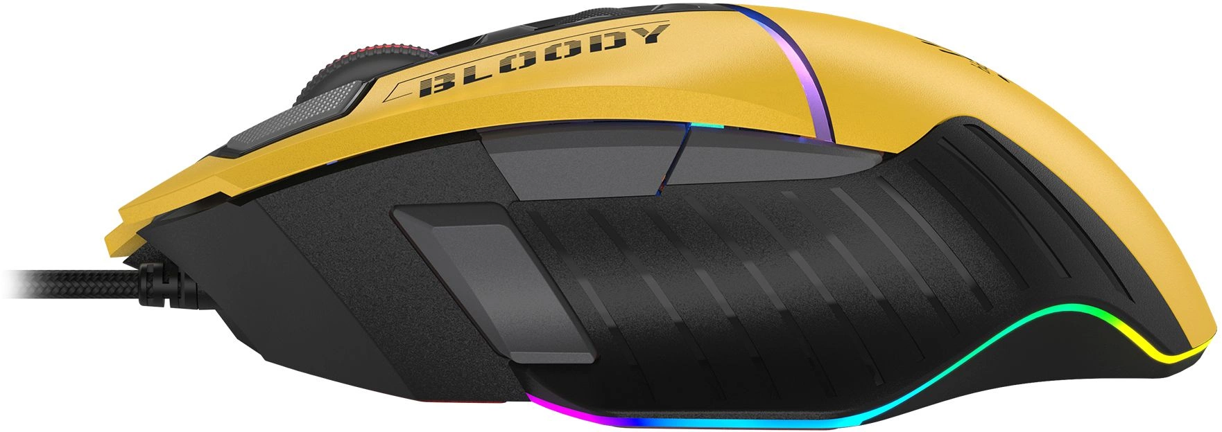 Мышь A4Tech Bloody W95 Max Sports желтый/серый оптическая 12000dpi USB 10but (W95 MAX SPORTS LIME) — миниатюра 6