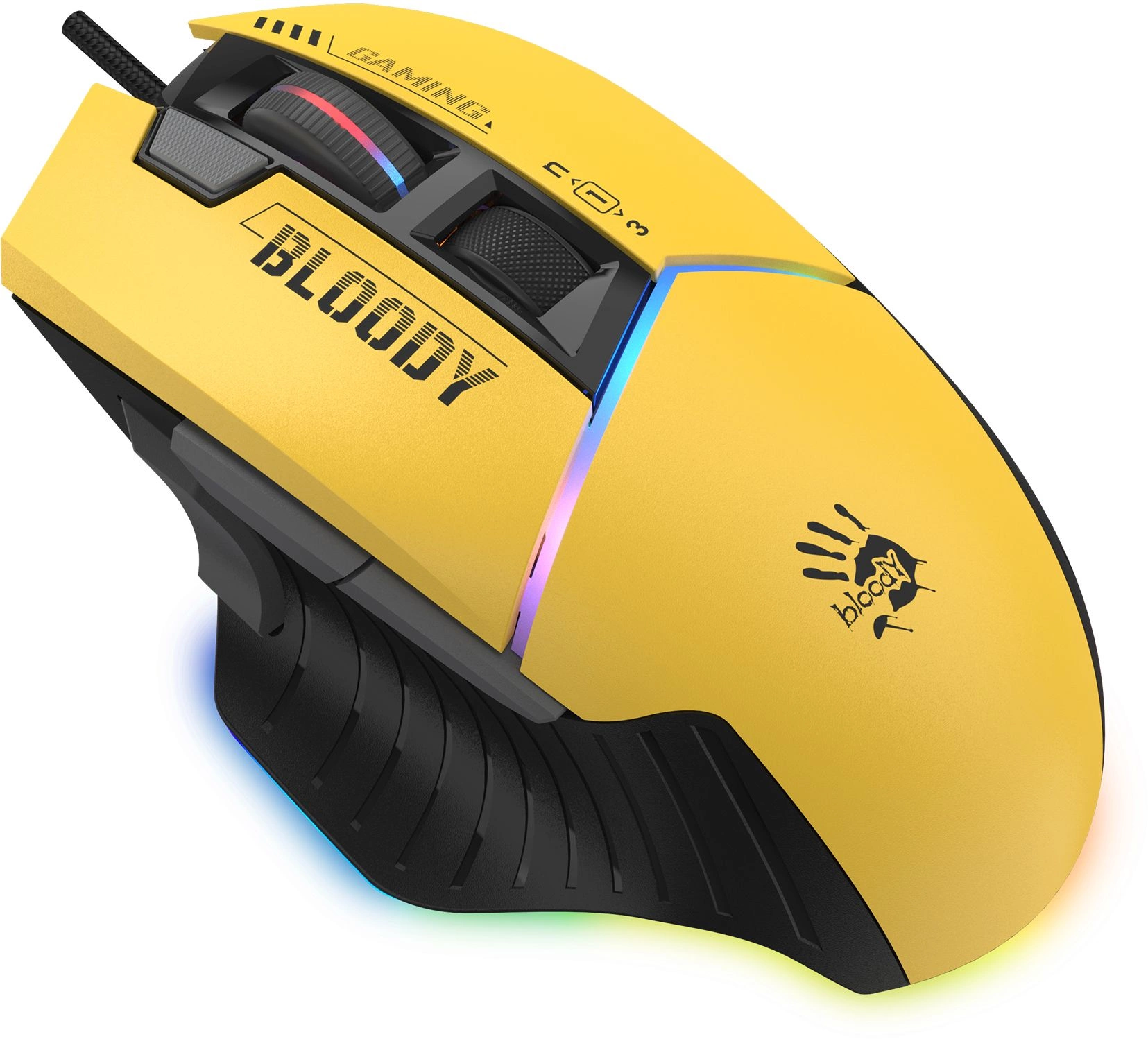 Мышь A4Tech Bloody W95 Max Sports желтый/серый оптическая 12000dpi USB 10but (W95 MAX SPORTS LIME) — миниатюра 7