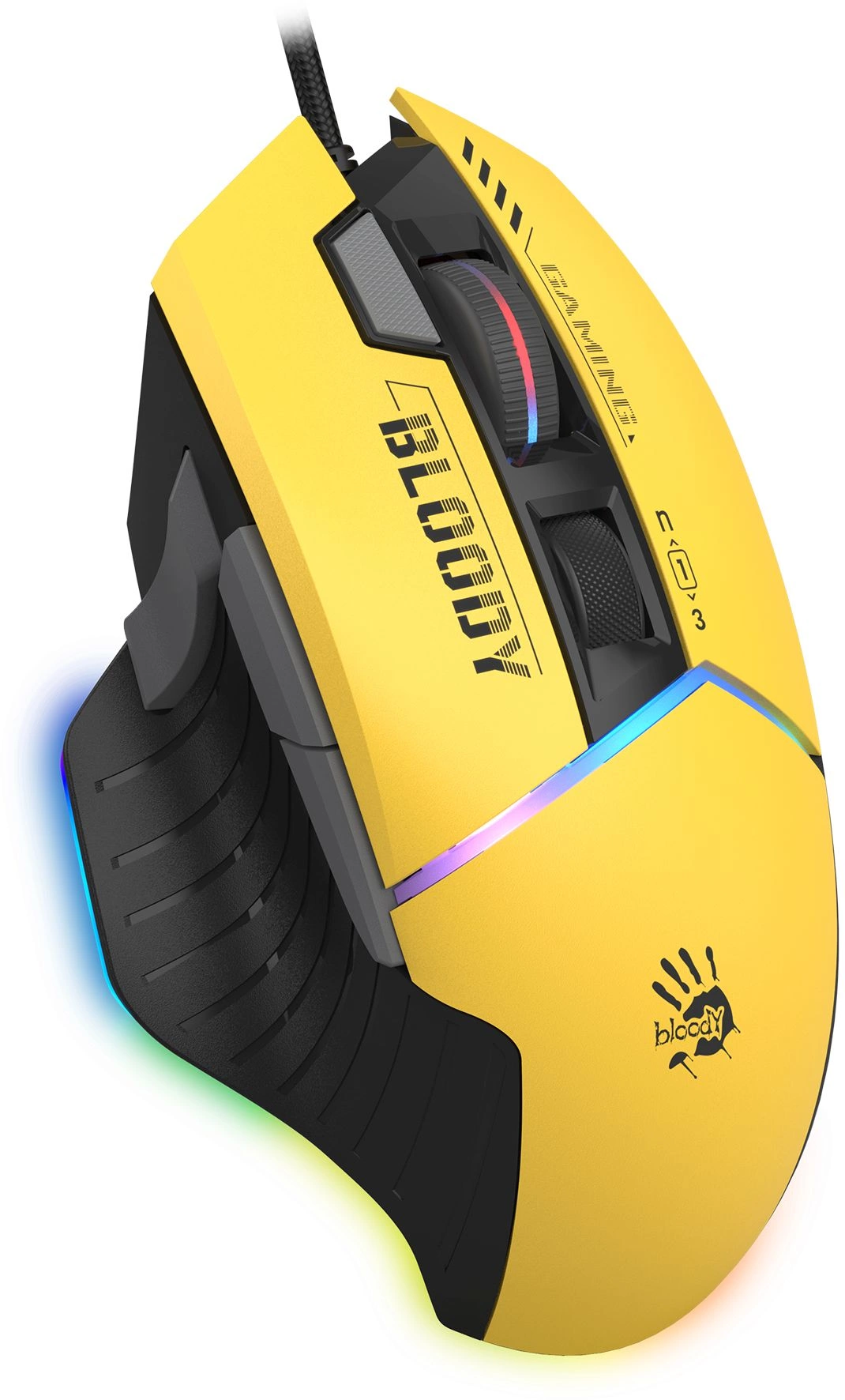Мышь A4Tech Bloody W95 Max Sports желтый/серый оптическая 12000dpi USB 10but (W95 MAX SPORTS LIME) — миниатюра 8
