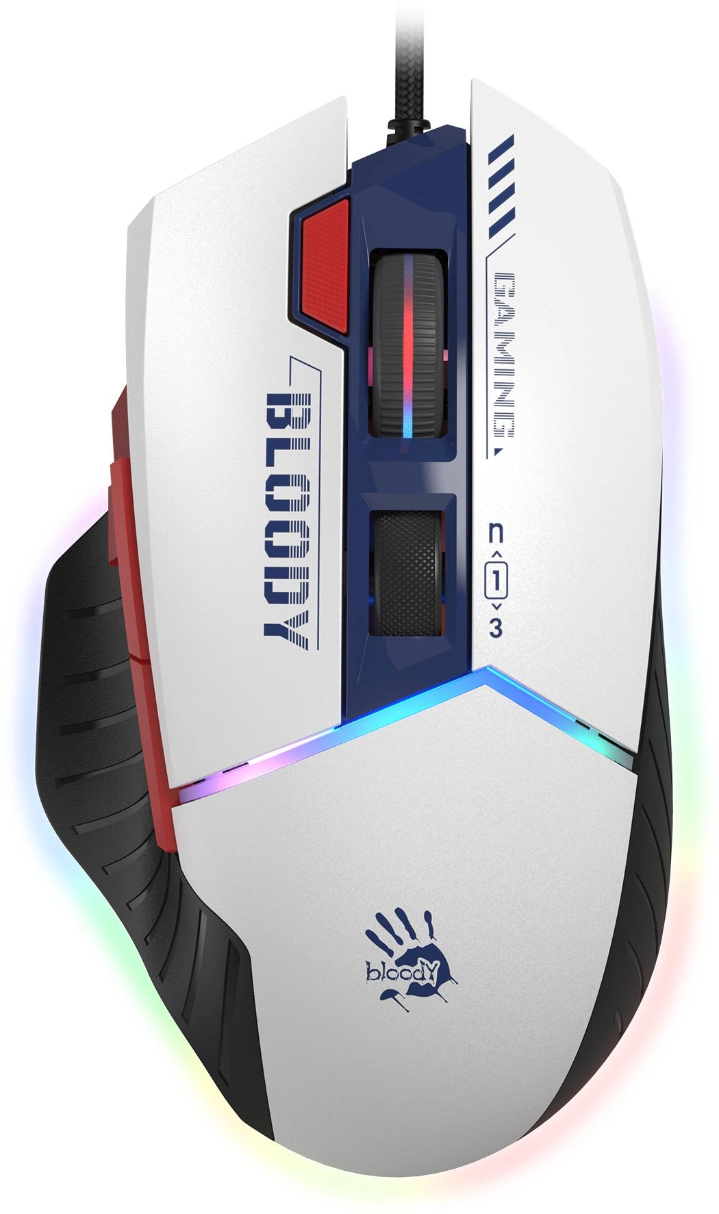 Мышь A4Tech Bloody W95 Max Sports синий/белый оптическая 12000dpi USB 10but (W95 MAX SPORTS NAVY) — фото 1