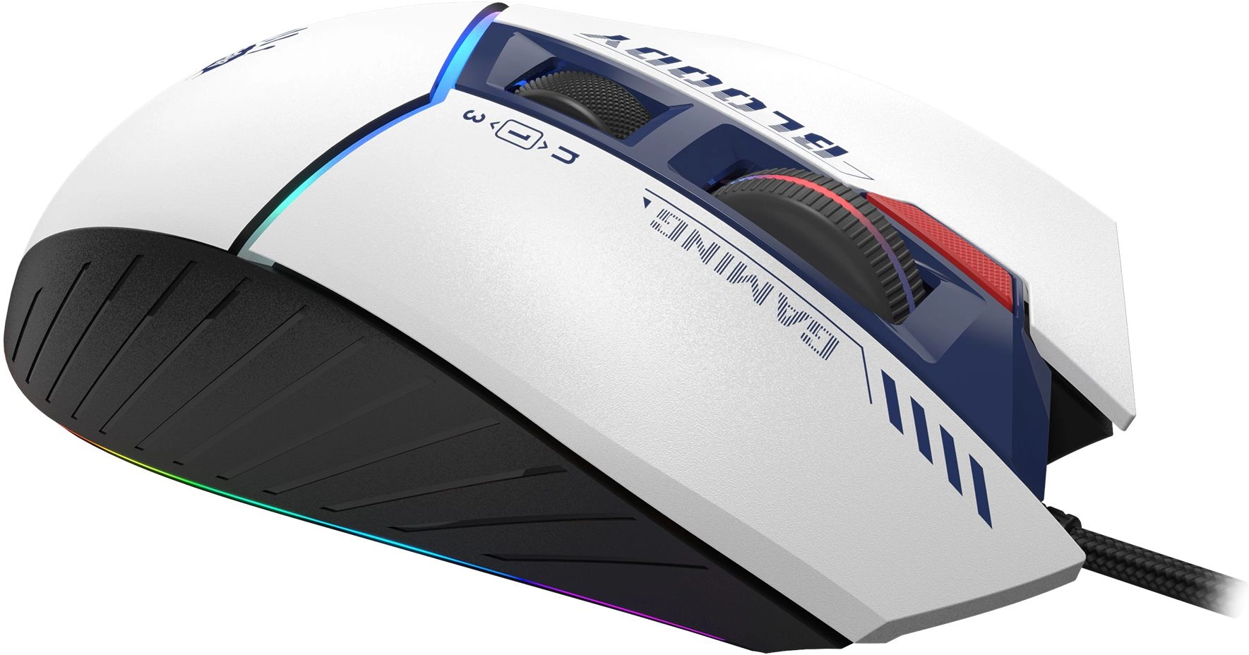 Мышь A4Tech Bloody W95 Max Sports синий/белый оптическая 12000dpi USB 10but (W95 MAX SPORTS NAVY) — миниатюра 2