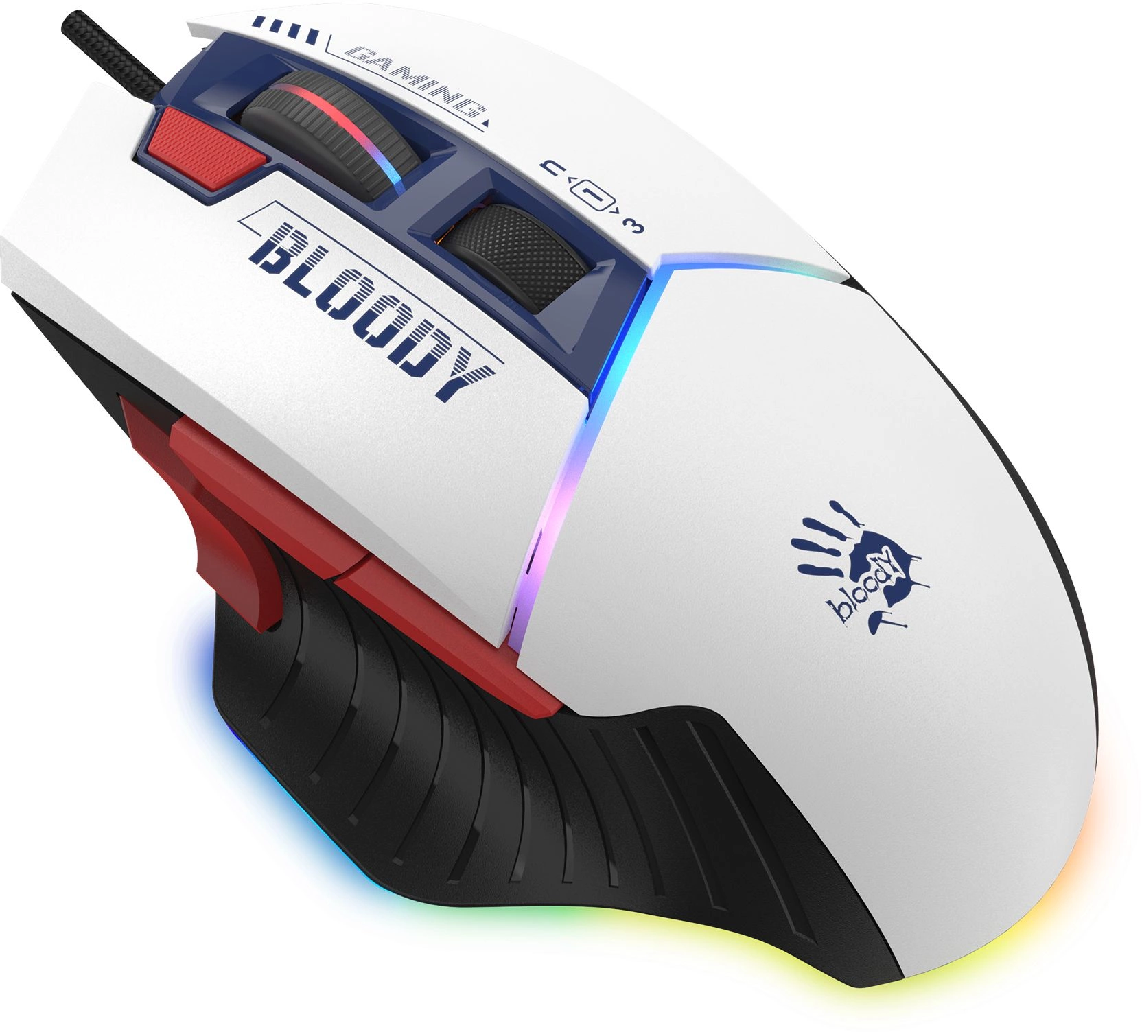 Мышь A4Tech Bloody W95 Max Sports синий/белый оптическая 12000dpi USB 10but (W95 MAX SPORTS NAVY) — миниатюра 7