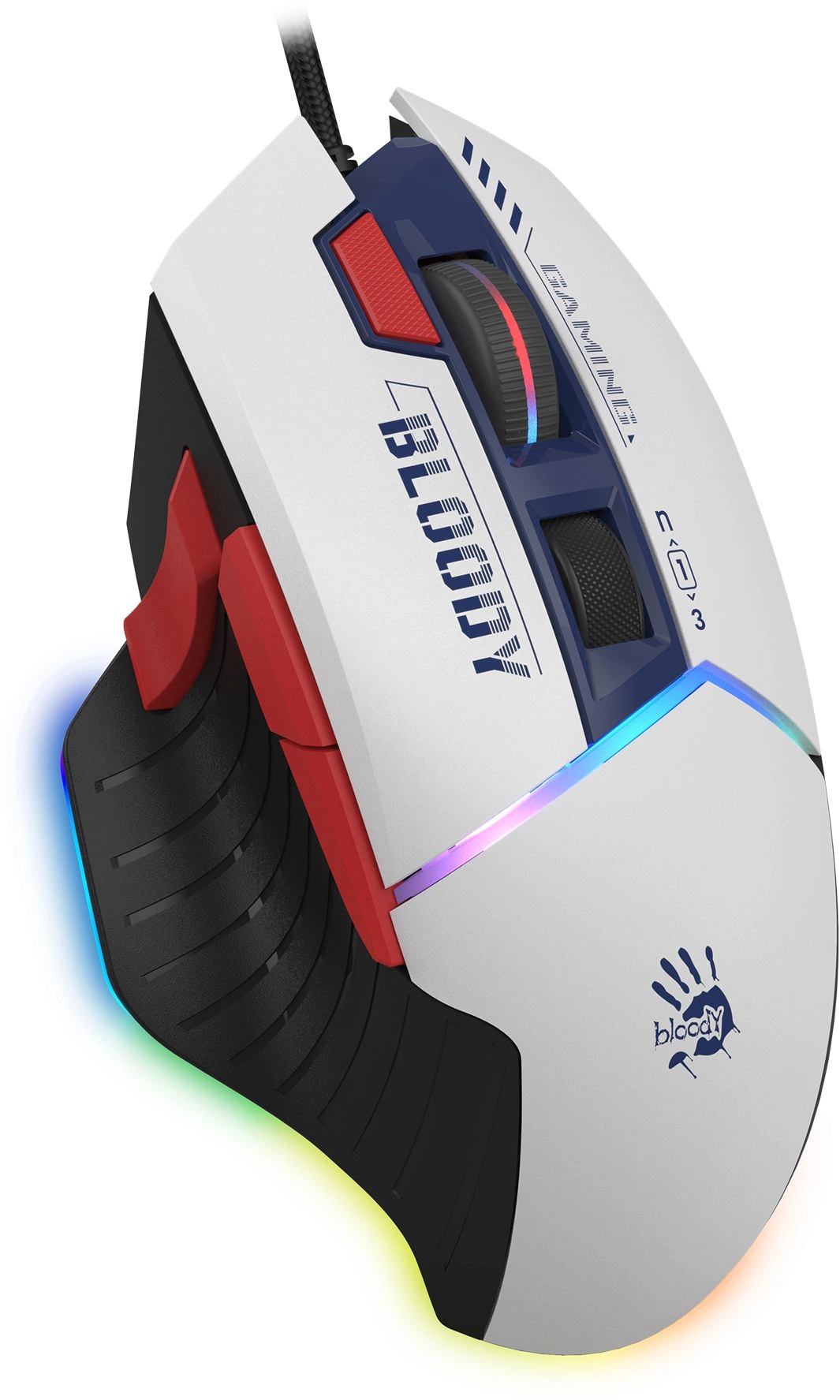 Мышь A4Tech Bloody W95 Max Sports синий/белый оптическая 12000dpi USB 10but (W95 MAX SPORTS NAVY) — миниатюра 8