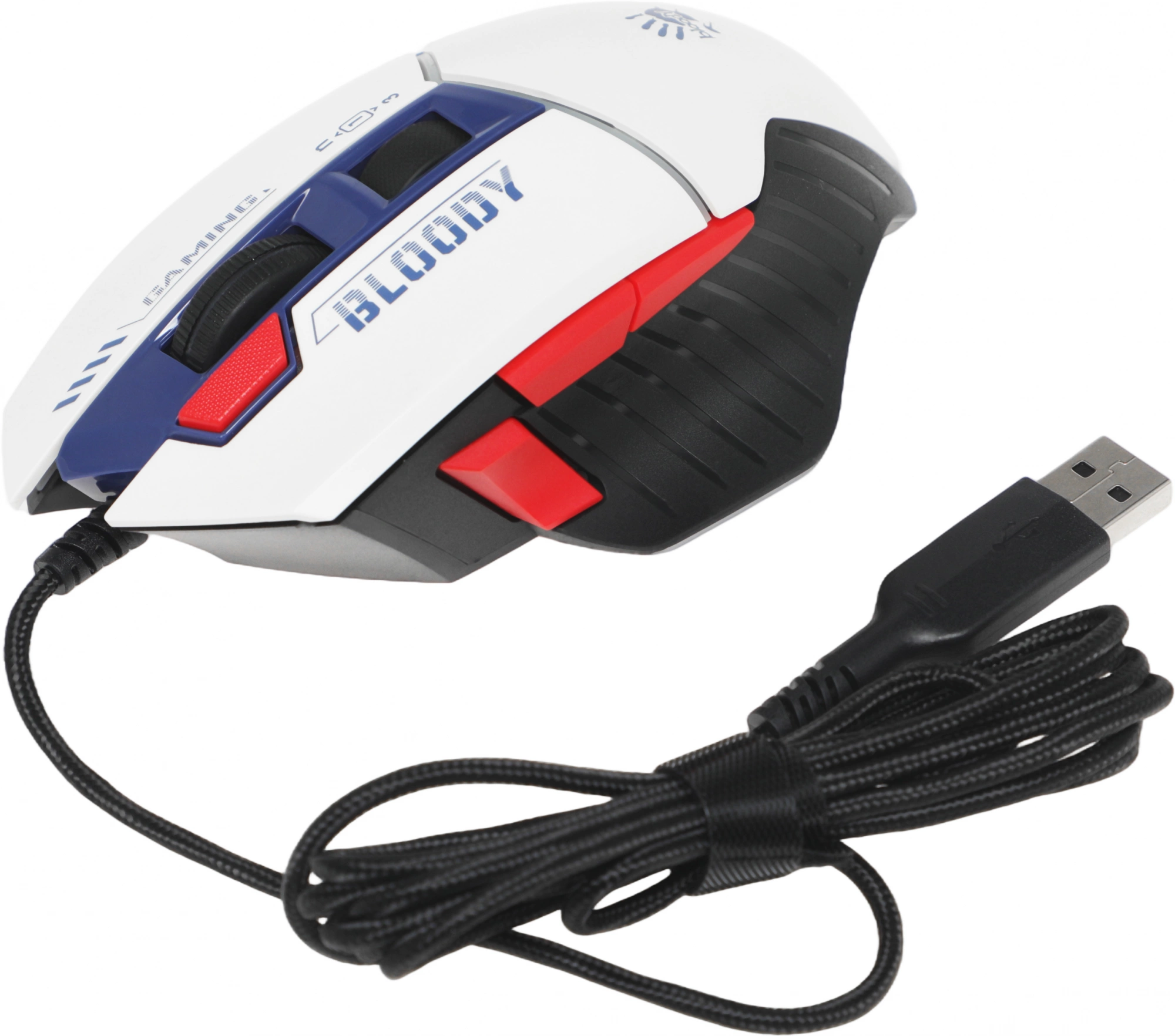 Мышь A4Tech Bloody W95 Max Sports синий/белый оптическая 12000dpi USB 10but (W95 MAX SPORTS NAVY) — миниатюра 11
