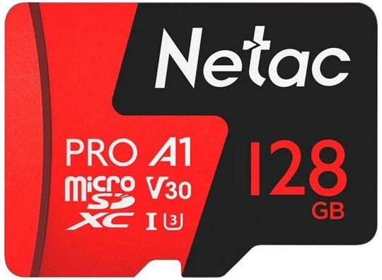 Флеш карта microSDXC 128GB Netac NT02P500PRO-128G-S P500 Extreme Pro A1 w/o adapter — фото 1