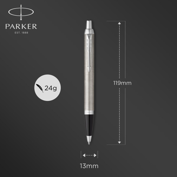 Набор ручек Parker IM Core FK221 (2183058) Stainless Steel CT M сталь нержавеющая подар.кор. ручка перьевая, ручка шариковая — миниатюра 3