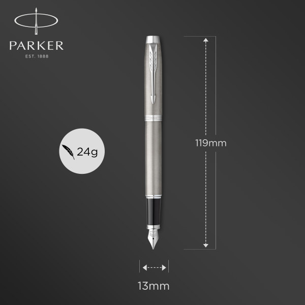 Набор ручек Parker IM Core FK221 (2183058) Stainless Steel CT M сталь нержавеющая подар.кор. ручка перьевая, ручка шариковая — миниатюра 4