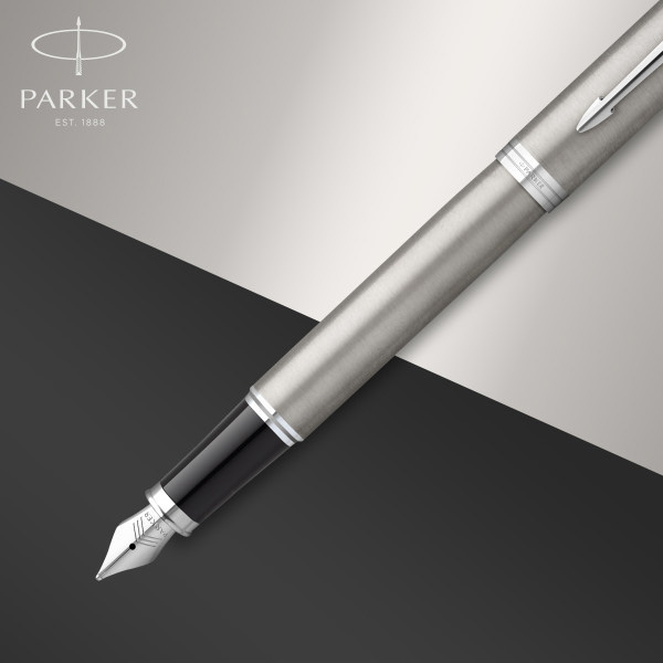 Набор ручек Parker IM Core FK221 (2183058) Stainless Steel CT M сталь нержавеющая подар.кор. ручка перьевая, ручка шариковая — миниатюра 6