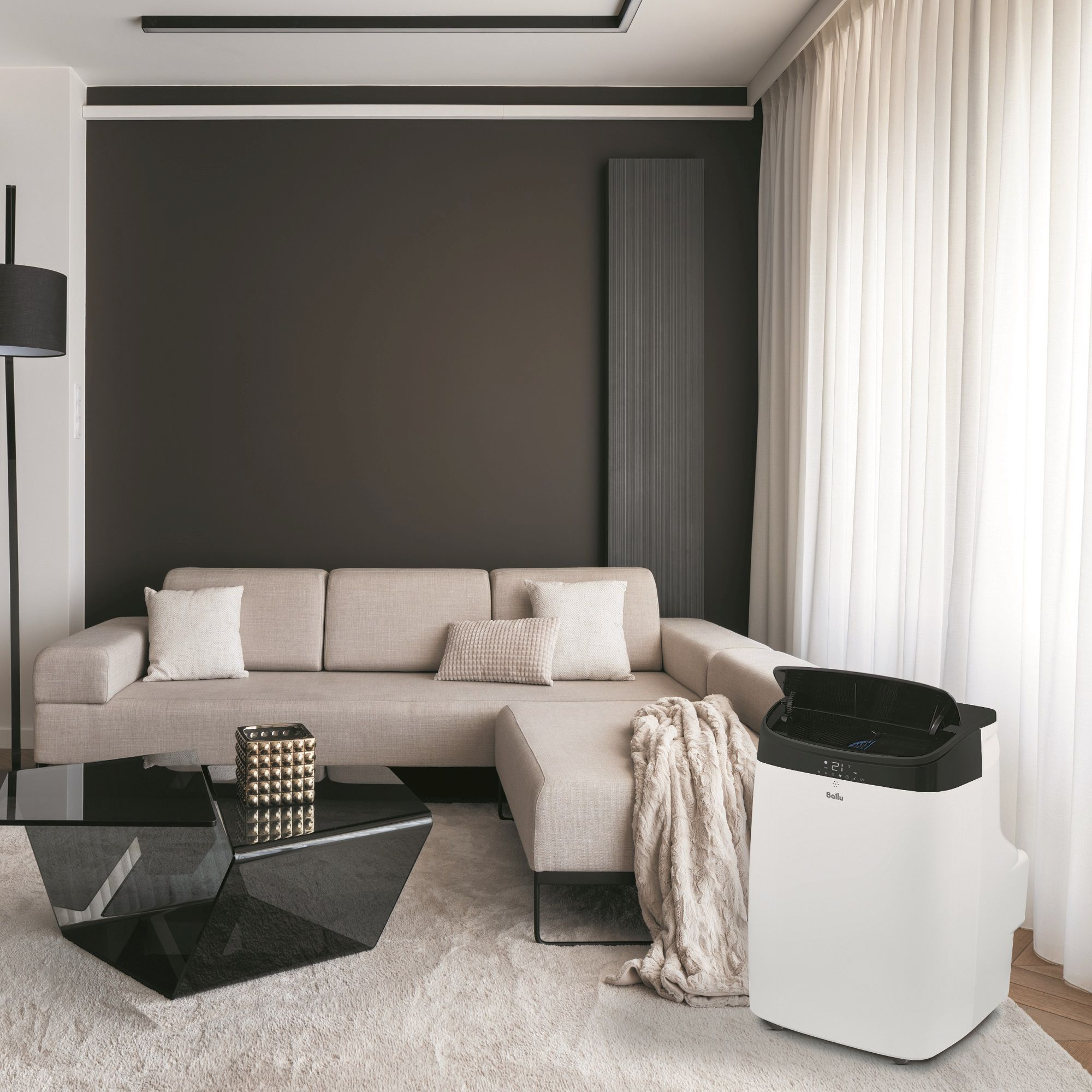 Кондиционер мобильный Ballu Smart Wind BPAC-09 SW/N1 белый площ.24м2 — миниатюра 7