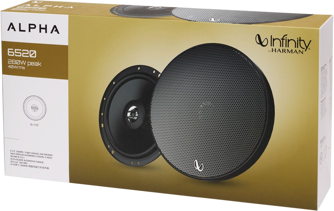 Колонки автомобильные Infinity Alpha 6520 280Вт 91дБ 4Ом 16см (6.5дюйм) (ком.:2кол.) коаксиальные двухполосные — миниатюра 6