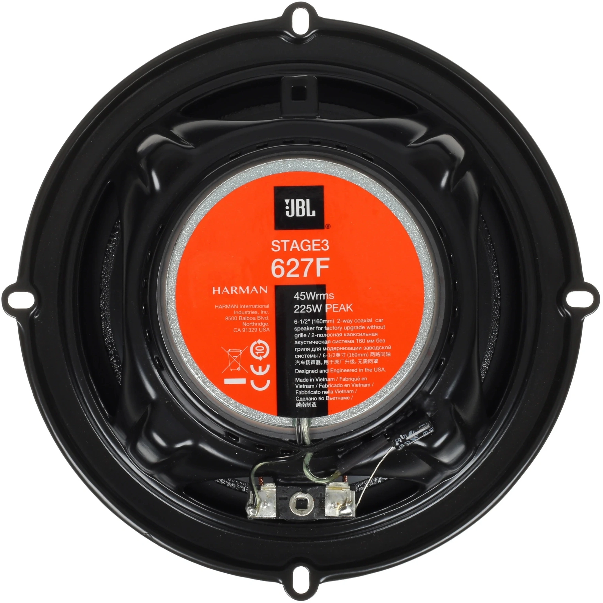Колонки автомобильные JBL Stage3 627F (без решетки) 225Вт 92дБ 3Ом 16см (6дюйм) (ком.:2кол.) коаксиальные двухполосные — миниатюра 4