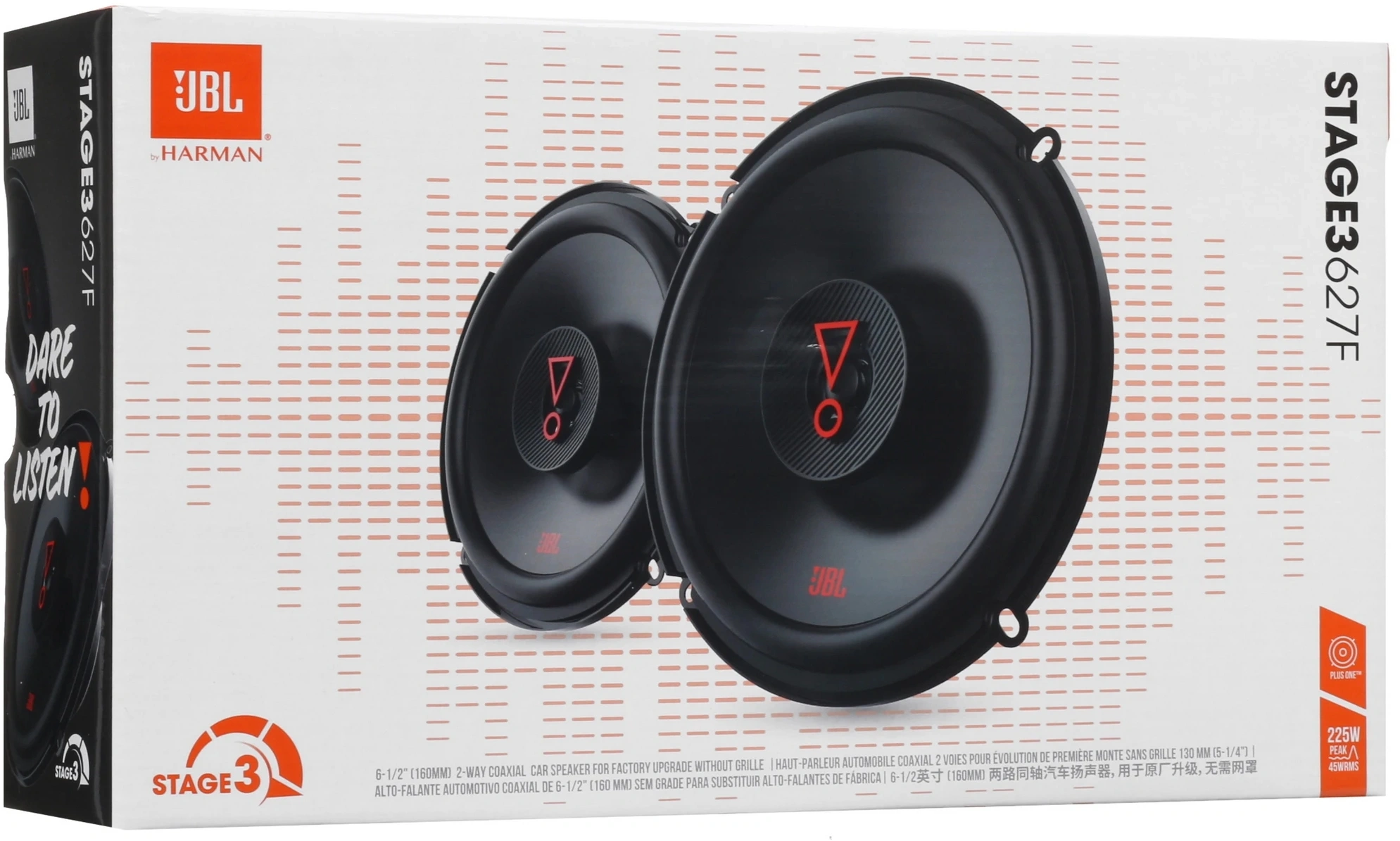 Колонки автомобильные JBL Stage3 627F (без решетки) 225Вт 92дБ 3Ом 16см (6дюйм) (ком.:2кол.) коаксиальные двухполосные — миниатюра 8