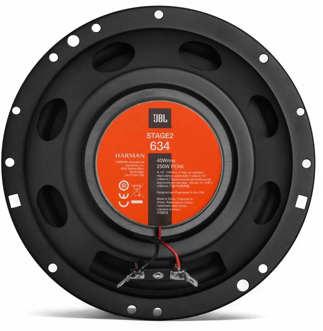 Колонки автомобильные JBL Stage2 634 250Вт 91дБ 4Ом 16см (6.5дюйм) (ком.:2кол.) коаксиальные трехполосные — миниатюра 3