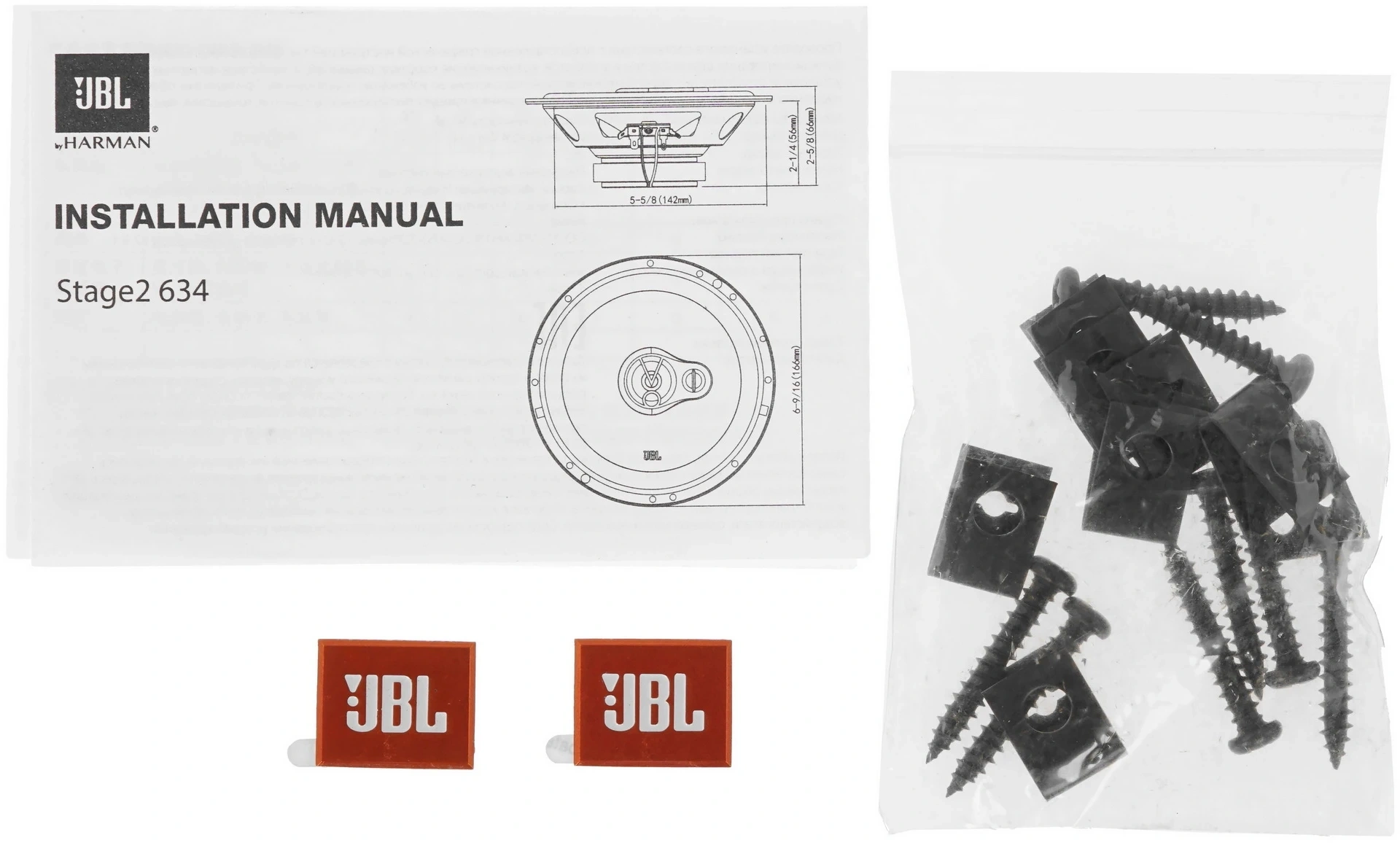 Колонки автомобильные JBL Stage2 634 250Вт 91дБ 4Ом 16см (6.5дюйм) (ком.:2кол.) коаксиальные трехполосные — миниатюра 7