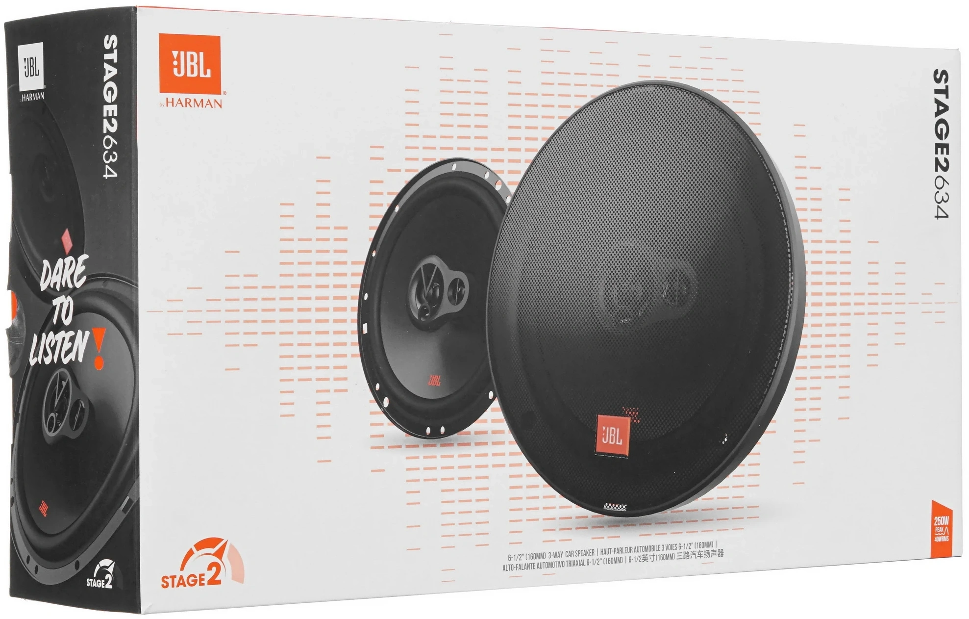 Колонки автомобильные JBL Stage2 634 250Вт 91дБ 4Ом 16см (6.5дюйм) (ком.:2кол.) коаксиальные трехполосные — миниатюра 9