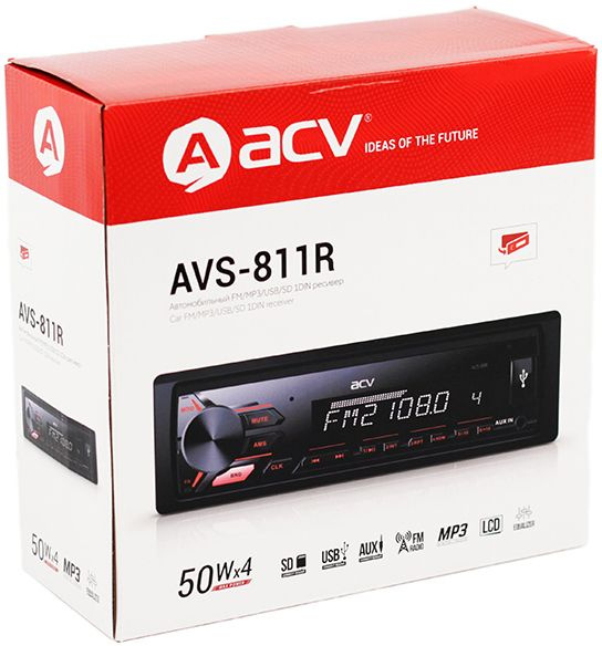 Автомагнитола ACV AVS-811R 1DIN 4x50Вт (34059) — миниатюра 8