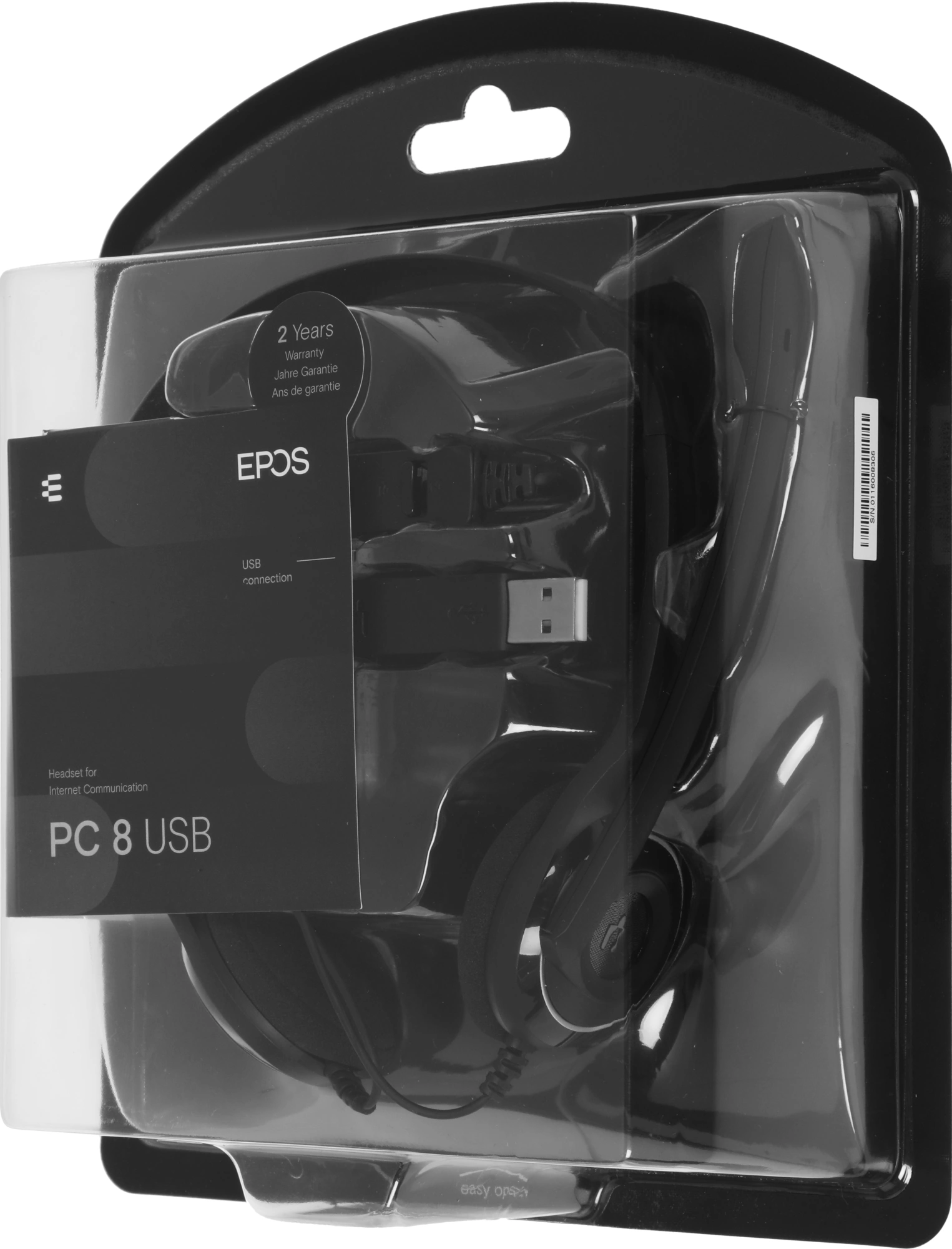 Наушники с микрофоном Epos Sennheiser PC 8 USB черный 2м накладные USB оголовье (1000432) — миниатюра 12