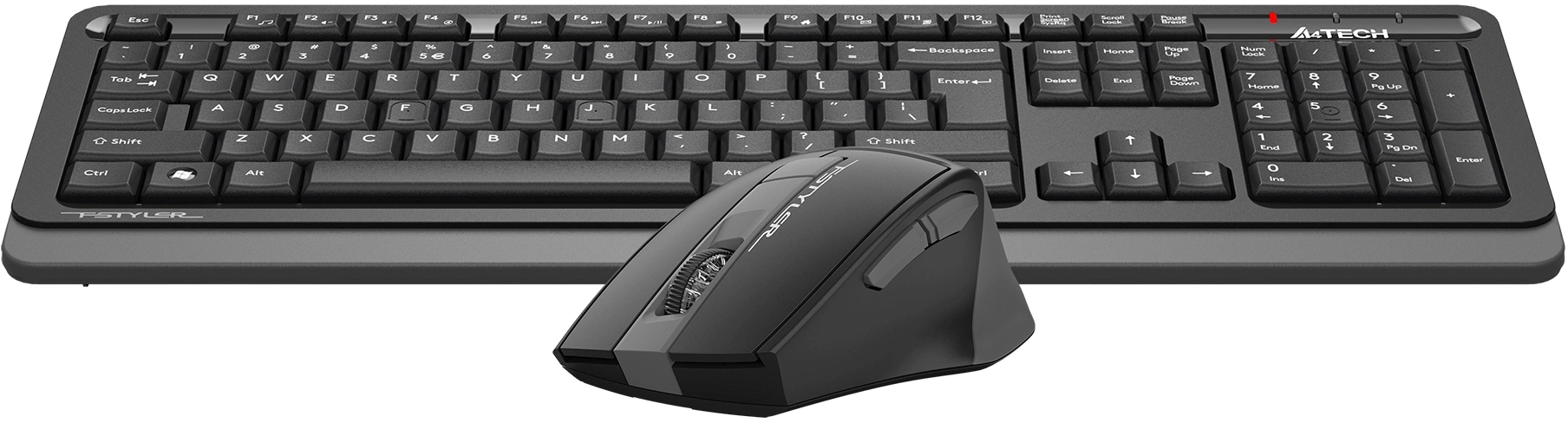 Клавиатура + мышь A4Tech Fstyler FG1035 клав:черный/серый мышь:черный/серый USB беспроводная Multimedia (FG1035 GREY) — миниатюра 4