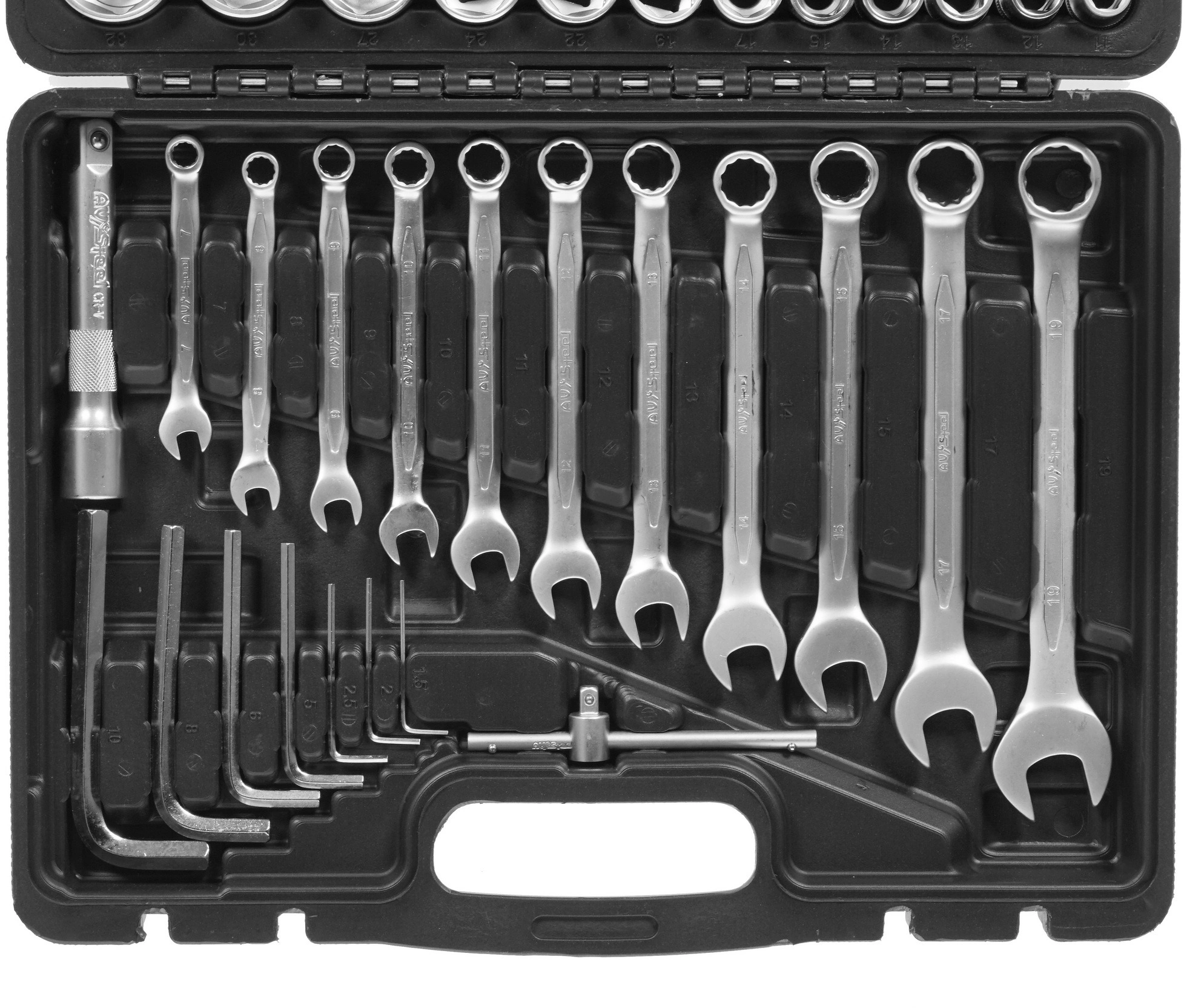 Набор инструментов Av Steel AV-011076 76 предметов (жесткий кейс) — миниатюра 8
