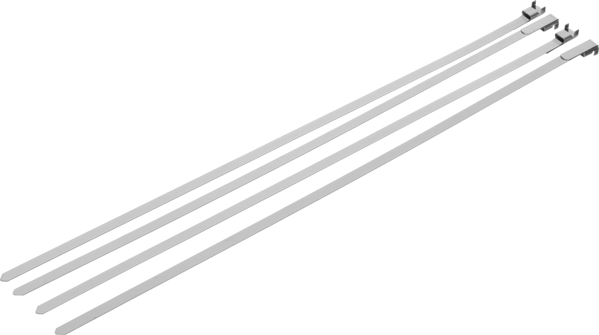 Стяжка металлическая Hyperline FVC-370 370x6мм (упак:100шт) сталь AISI 410L универсальный натуральный — миниатюра 4